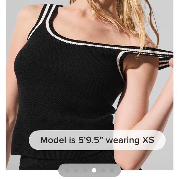 ALO Yoga Black and White Tank Top - Picture 4 of 5